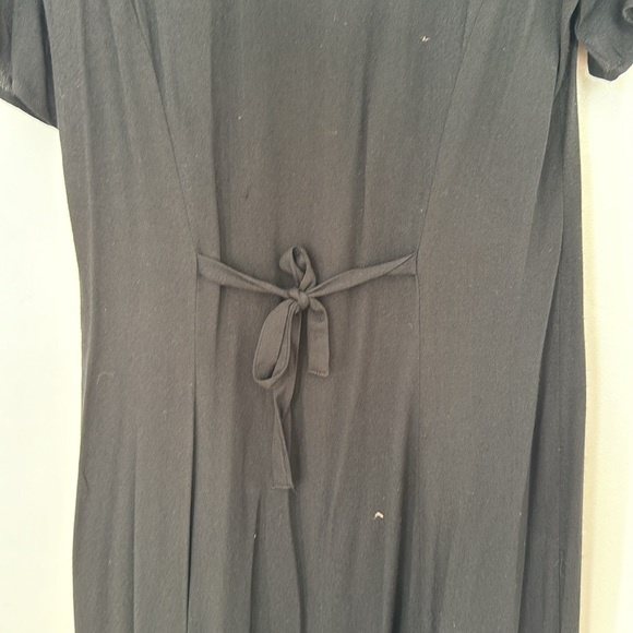 Reformation locklin 40s style button up midi vintage crepe dress - Picture 6 of 8